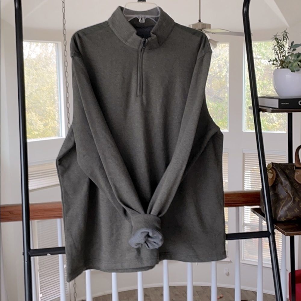 APT. 9 Green 1/4 Zip Pullover Fleece Sweater XXL